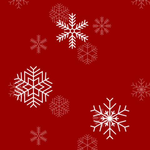 snowflakes in a pattern on red background